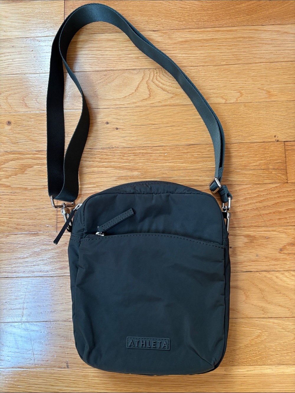Athleta Black Compact Crossbody Messenger Bag